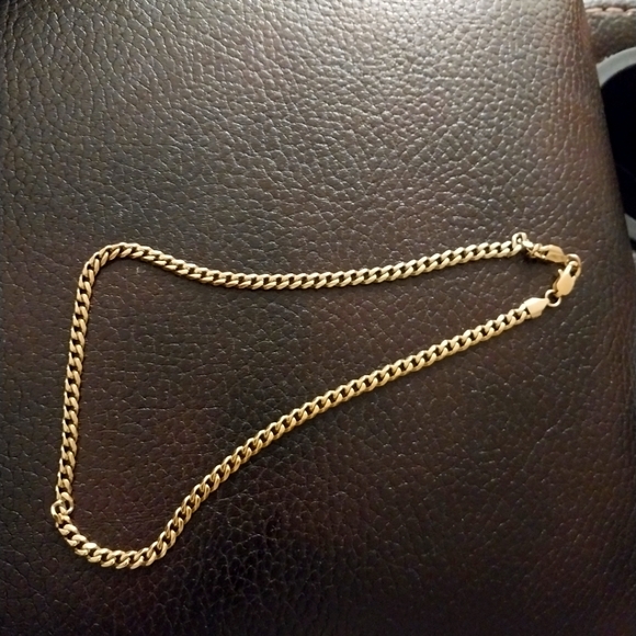 5mm Men's Gold Cuban Chain Necklace - Picture 1 of 4